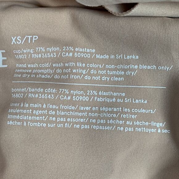 True and Co Laser Cut Flat Edge Removable Pads Seamless Bralette Bra Large - Picture 11 of 11